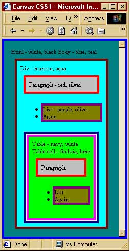 CSS1 Canvas as drawn by IE5.5